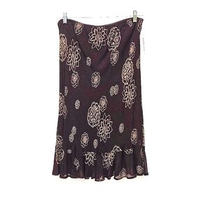 "STYLE & CO." Brand New Brown Dotted Floral Skirt